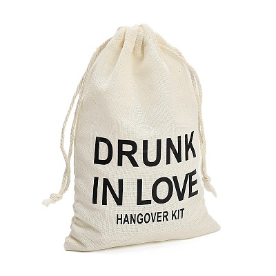 Cloth Hangover Kit Party Favor Drawstring Bags ABAG-A012-05A-01-1