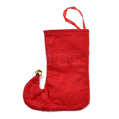 Christmas Stocking Felt Cloth & Iron Pendant Decoration DJEW-K027-01A-01-1