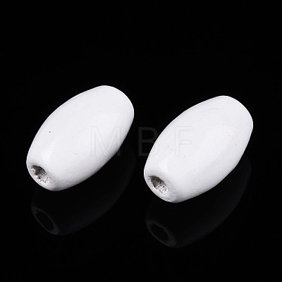 Spray Painted Schima Wood Beads WOOD-T032-29B-02-1