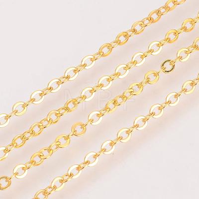 Brass Cable Chains Necklaces MAK-R019-G-1