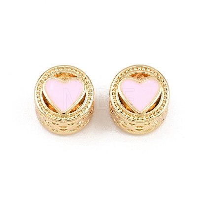 Alloy Enamel European Beads AL-CBAC2D3-22G-01-1