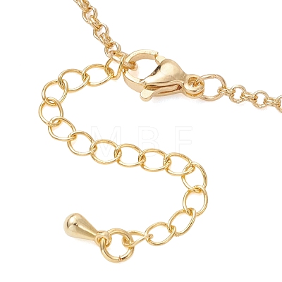 Brass Double Ring Link Chain Bracelet Making AJEW-JB01510-1