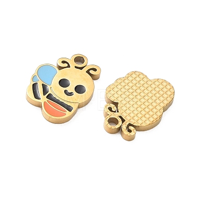 304 Stainless Steel Enamel Pendants SA-CBA0F3B-36G-03-1