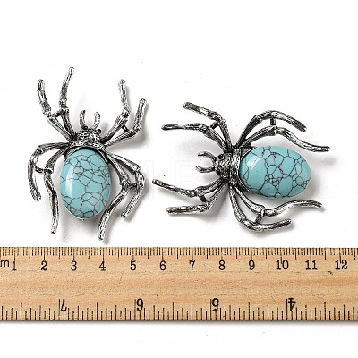 Dual-use Items Alloy Pave Jet Rhinestone Spider Brooch JEWB-C026-07D-AS-1