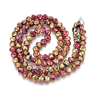 Electroplate Glass Beads Strands EGLA-N017-05A-B03-1