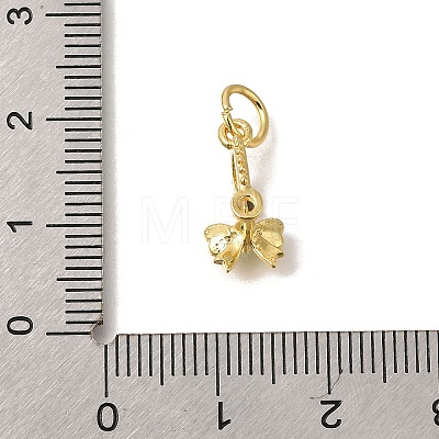 Rack Plating Brass Micro Pave Cubic Zirconia Ice Pick Pinch Bails KK-F883-14G-01-1