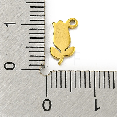 Laser Cut 304 Stainless Steel Charms STAS-G323-02G-1