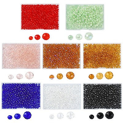 Electroplate Glass Beads Strands EGLA-YW0003-18C-1