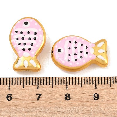 Baking Paint Opaque Glass Enamel Beads GL-CBA4370-01D-1
