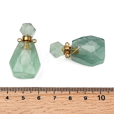 Natural Green Fluorite Perfume Bottle Pendants G-B149-02G-06-1