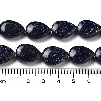 Synthetic Blue Goldstone Beads Strands G-P528-L06-01-1