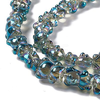 Electroplate Glass Beads Strands EGLA-L030-HP01-1