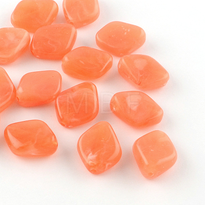 Rhombus Imitation Gemstone Acrylic Beads OACR-R041-M-1