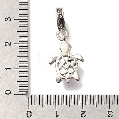 Rack Plating Alloy Rhinestone European Dangle Charms FIND-H005-45-1