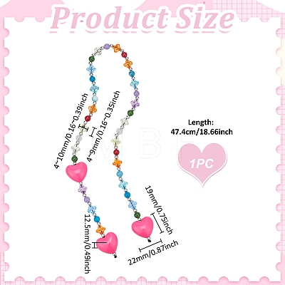 1Pc Alloy & Resin Heart Bag Charms FIND-UN0010-34A-1