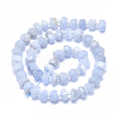 Natural Blue Lace Agate Beads Strands G-F715-033A-1