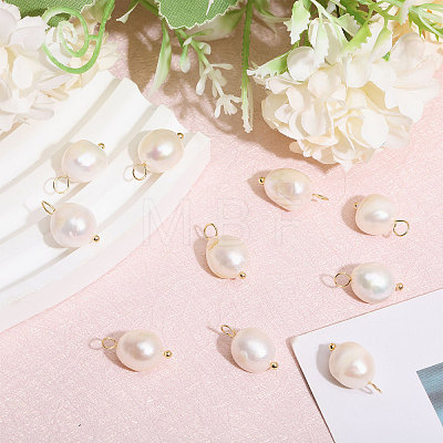 CHGCRAFT 10Pcs Natural Freshwater Pearl Pendants FIND-CA0009-02C-1