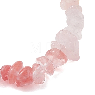 Chakra Natural & Synthetic Mixed Gemstone Chip Beads Stretch Bracelets for Women BJEW-JB13101-1