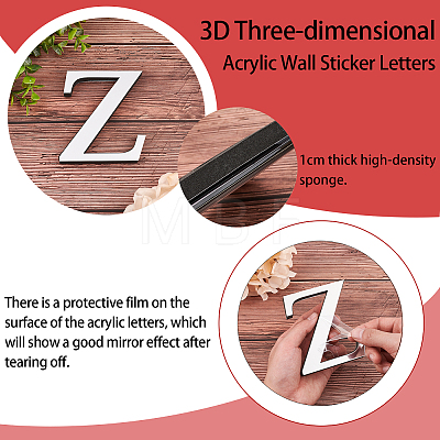 Acrylic Mirror Wall Stickers Decal DIY-CN0001-13A-Z-1