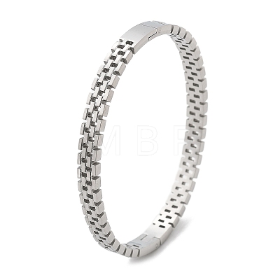 304 Stainless Steel Watch Band Bangles for Women BJEW-Z092-03P-1