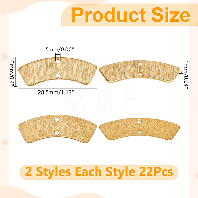 44Pcs 2 Styles Brass Links Connectors KK-WR0001-76-1