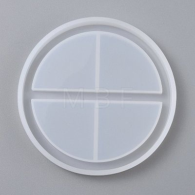 2 Compartments Round Tray Silicone Molds DIY-Z005-22-1