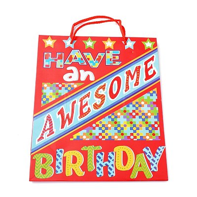Birthday Theme Rectangle Paper Bags CARB-E004-03B-1