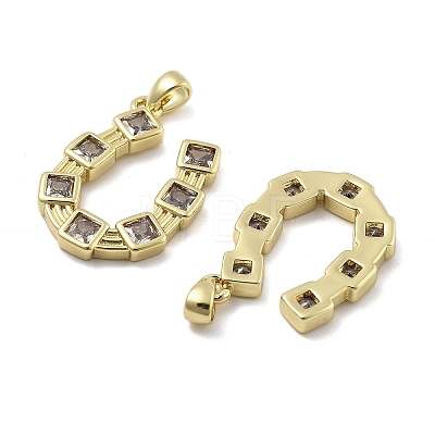 Brass Micro Pave Cubic Zirconia Pendants KK-U060-23G-04-1