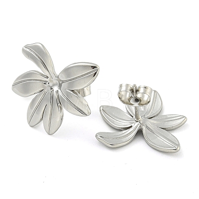 Non-Tarnish 304 Stainless Steel Stud Earrings for Women EJEW-S227-31P-1