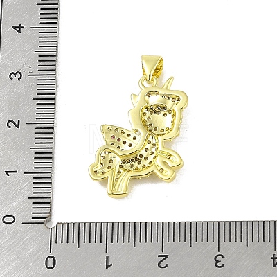 Brass Micro Pave Cubic Zirconia Pendants KK-E111-26G-1