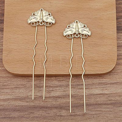 Ancient Style Alloy with Iron Hair Fork Finding PW-WG909EE-04-1