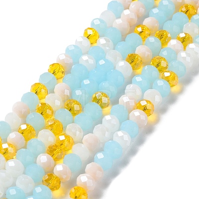 Glass Beads Strands EGLA-A034-M8mm-52-1