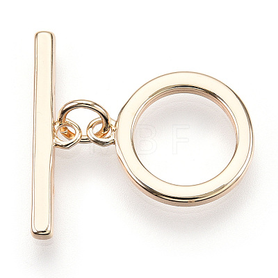 Brass Toggle Clasps X-KK-E057-09G-1