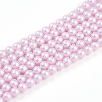 Baking Painted Pearlized Glass Pearl Bead Strands HY-N002-3mm-C03-1