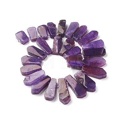 Teardrop Natural Dyed Agate Beads Strands G-L456-02F-1