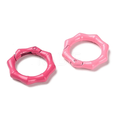 10Pcs Spray Painted Alloy Spring Gate Rings FIND-YW0001-61-1