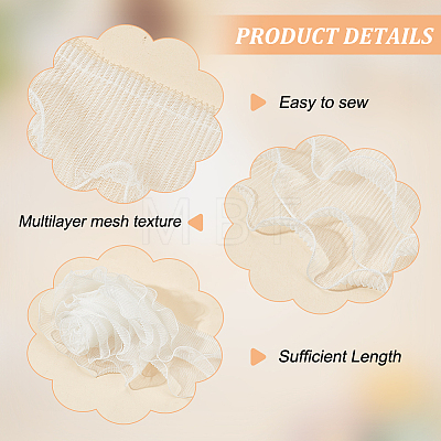 3-Layer Polyester Ruffled Trimming DIY-WH0320-46-1