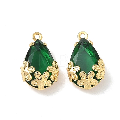 Brass Glass Charms KK-Z136-07G-01-1