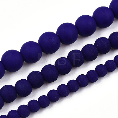 Opaque Glass Beads Strands GLAA-T032-P6mm-MD03-1