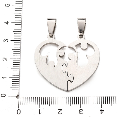 304 Stainless Steel Rhinestone Split Pendants STAS-F368-20P-1