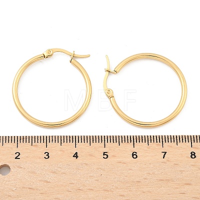Ion Plating(IP) 304 Stainless Steel Hoop Earrings X-EJEW-N0016-11G-D-1