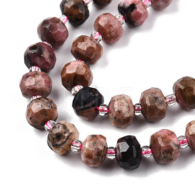 Natural Rhodonite Beads Strands G-N327-08Q-1