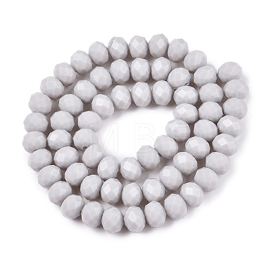 Opaque Solid Color Imitation Jade Glass Beads Strands EGLA-A044-P8mm-D19-1