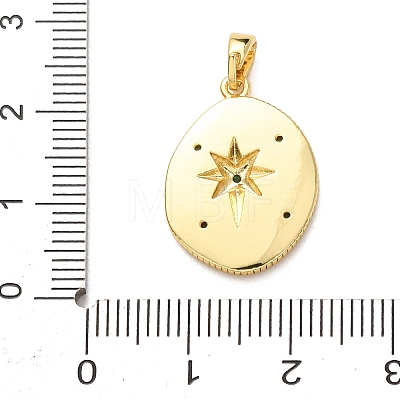 Brass Micro Pave Cubic Zirconia Pendants KK-E803-01G-B-1