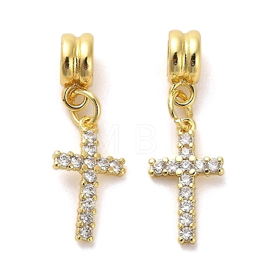 Rack Plating Brass Micro Pave Cubic Zirconia Charms KK-S398-08A-1