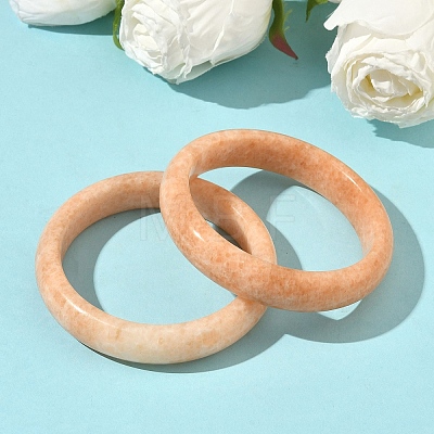 Natural Pink Aventurine Bangles BJEW-R296-04-1