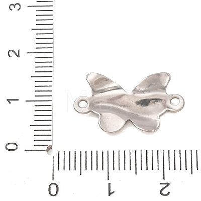 304 Stainless Steel Textured Links Connector Charms STAS-K302-02D-P-1