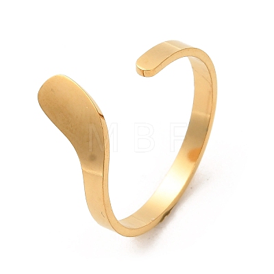 304 Stainless Steel Open Cuff Rings RJEW-Q808-02A-G-1