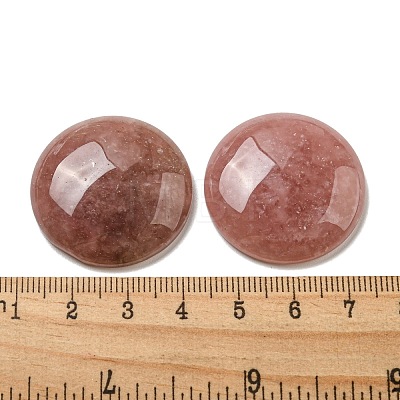 Natural Strawberry Quartz Cabochons G-C115-02B-10-1