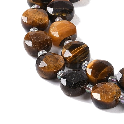 Natural Tiger Eye Beads Strands G-N342-09-1